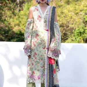 AJR couture Printkari, Summer, 3 Pc Embroidered