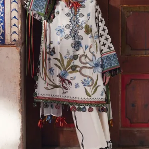 Elan Lawn Azureh Embroidered Luxury 3 Piece Unstitched Fresh